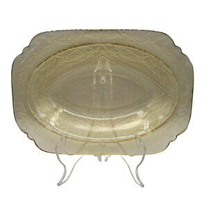 1930's Depression Glass Federal Madrid Amber Serving Bowl